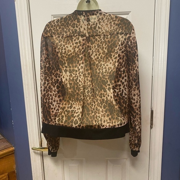 Womens Jackets Plus Size Short Female Coat Zipper 3/4 Sleeve Polka Flower Dot - Picture 5 of 9